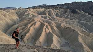 Herb at Zabriskie Point sunset